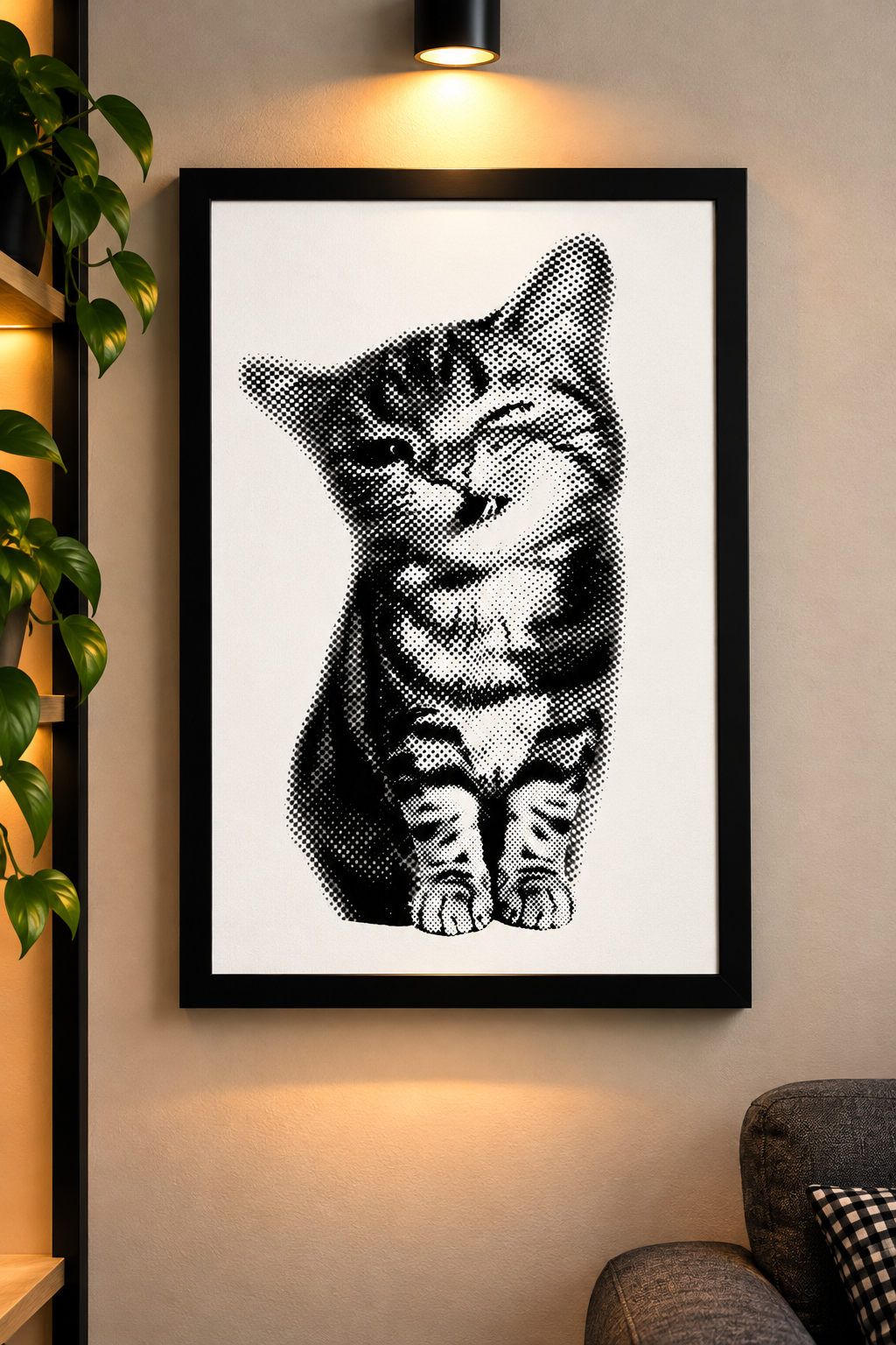 CUTE CAT COOL WALL ART